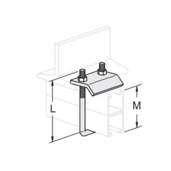4-7/8" U Bolt Beam Clamp. 7 Oal. Z/P. 25/Box