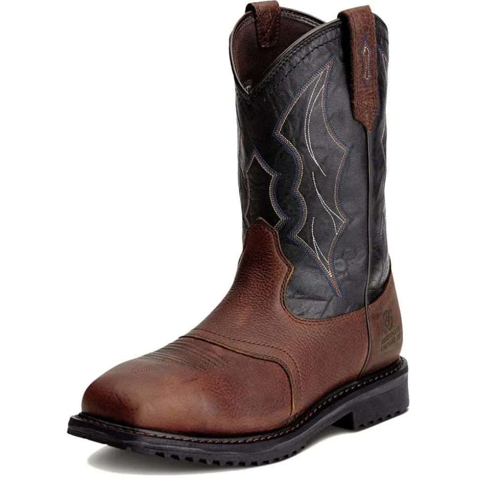 Ariat RigTek Wide Square Toe Waterproof Composite Toe Work Boot - Oiled Brown 10012932