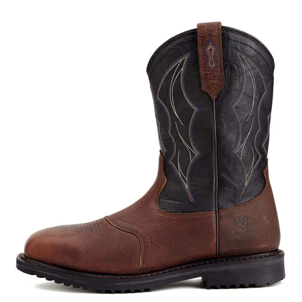 Ariat RigTek Wide Square Toe Waterproof Composite Toe Work Boot - Oiled Brown 10012932