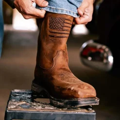 Ariat WorkHog XT Patriot Waterproof Carbon Toe Work Boot - Distressed Brown 10036002