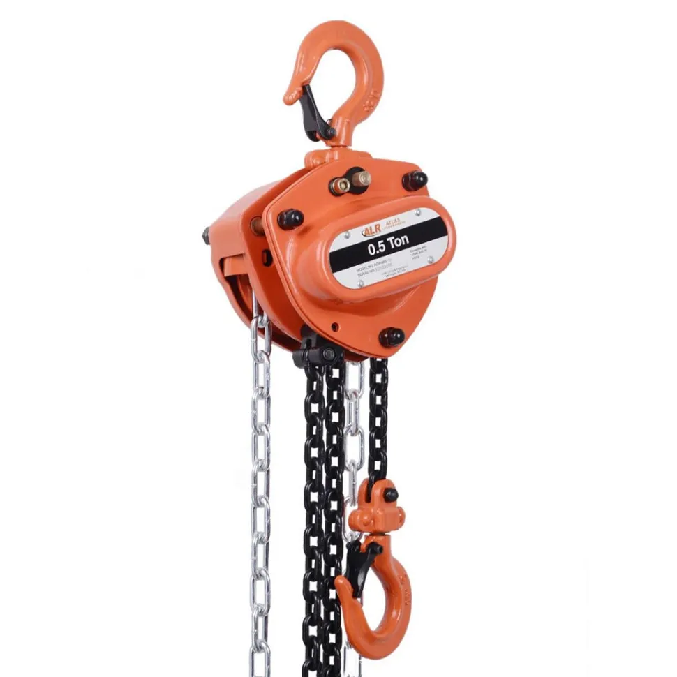 Atlas Lifting & Rigging Chain Hoist .5 Ton (1000 lbs) 15' Chain ACH-005-15
