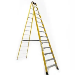 Bauer 14' Fiberglass Step Ladder Type IA 300lb Rated 35014
