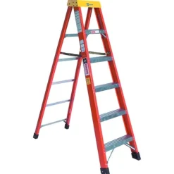 Bauer 6' Fiberglass Stepladder Type IA 300 lb. Rated 30406