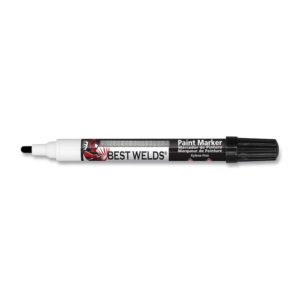 Best Weld Prime-Action Paint Marker, Reversible Chisel/Bullet Tip, Black 900-PAINTMKR-BLK