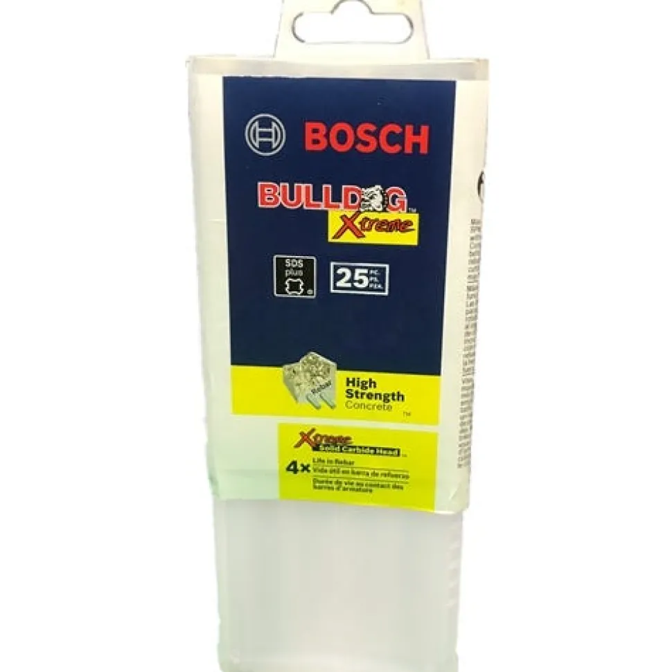 Bosch 3/16" x 4" x 6-1/2" SDS-Plus Bulldog Xtreme Full-Head Carbide Hammer Bits (25 Pack) HCFC2011B25