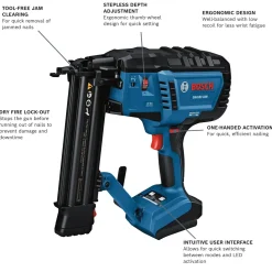 Bosch Power Tools 18-Gauge Brushless Brad Nailer GNH18V-18MN