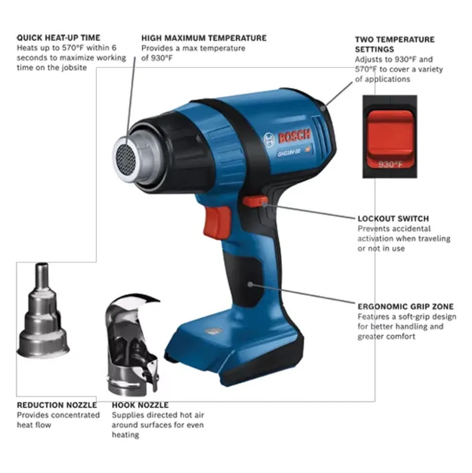 Bosch Power Tools Professional 18V Heat Gun (Bare Tool) GHG18V-50N