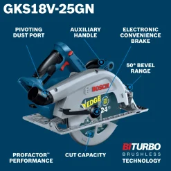 Bosch Power Tools 18V 7-1/4" Circular Saw GKS18V-25GN