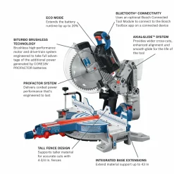 Bosch Power Tools 18V 12" Glide Miter Saw GCM18V-12GDCN