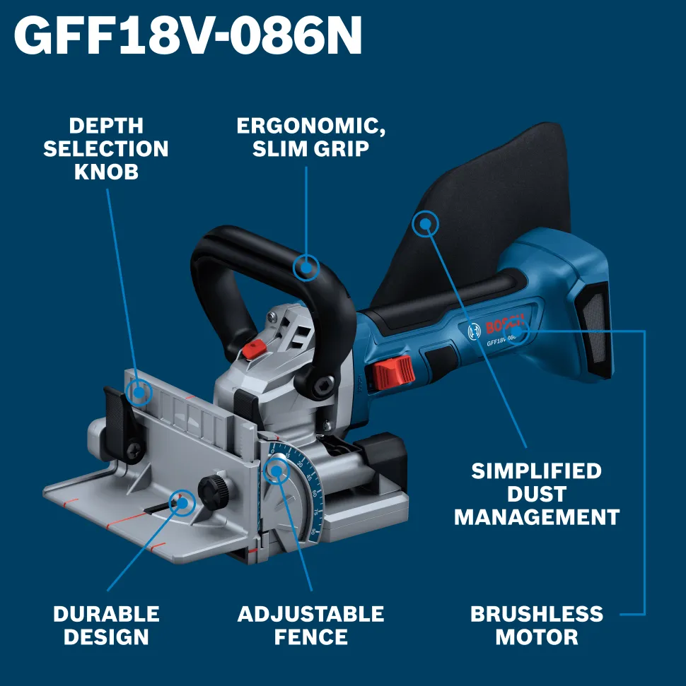 Bosch Power Tools 18V Biscuit Joiner GFF18V-086N