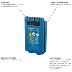 Bosch Power Tools 3.7V Lithium-Ion 3.0 Ah Battery GBA37V30