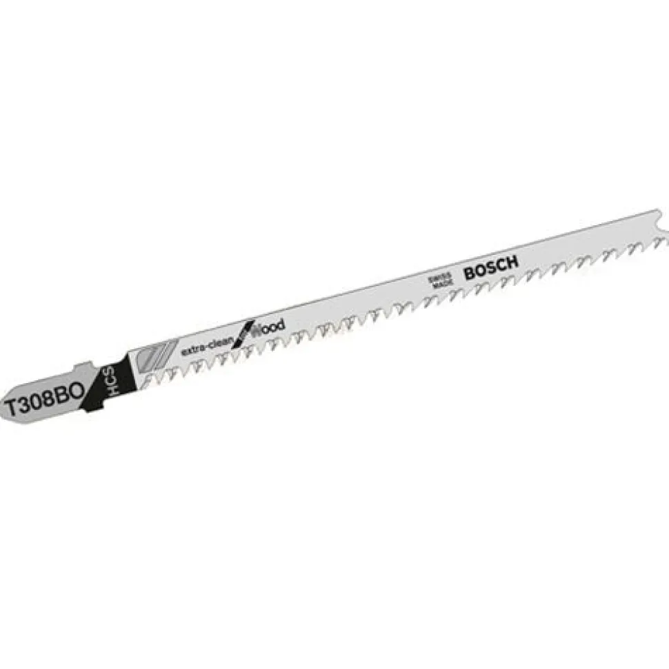 Bosch T-Shank Jigsaw Blades Xtra-Clean Wood Curve Cut T308B0