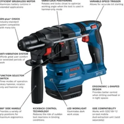Bosch 18V Brushless SDS-PLUS Bulldog 3/4" Rotary Hammer Kit GBH18V-22K24