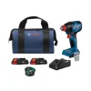 Bosch 18V Connected-Ready 1/4" & 1/2" Impact Driver & Wrench Kit GDX18V-1860CB25