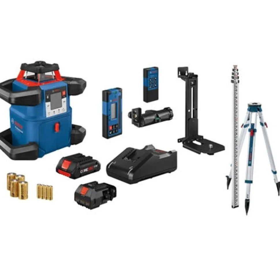 Bosch 18V REVOLVE4000 Connected Self-Leveling Horizontal/Vertical Rotary Laser Kit GRL4000-80CHVK