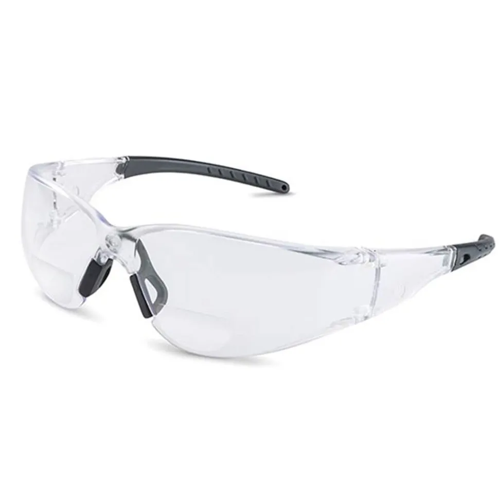 Brass Knuckle 1.5 Clear Lens Standard Anti-Fog Reader Glasses With Black Frame BKREAD-6015