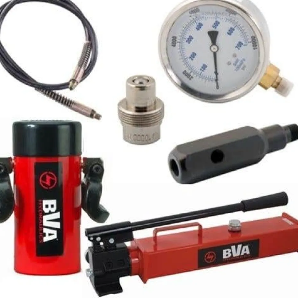 BVA 55 Ton 6.26 Hydraulic Cylinder Set with P2301 Hand Pump SP23-5506