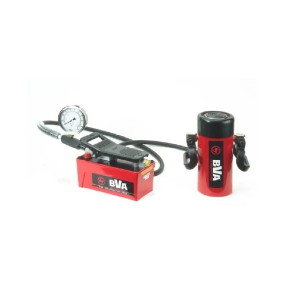 BVA 50 Ton 2.36" Hydraulic Cylinder Set with PA1500 Air Pump SA15-5002L