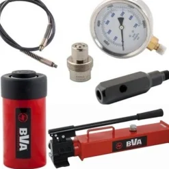 BVA 25 Ton 8.11 Stroke Hydraulic Cylinder Set with P2301 Hand Pump SP23-2508