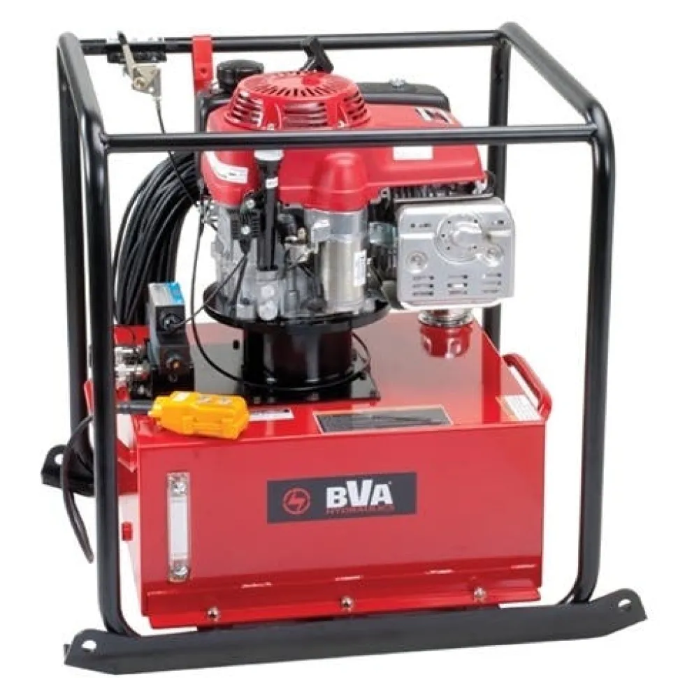 BVA Hydraulics 10 Gallon 10.2 HP Double Acting Gas Pump PG90S4L10