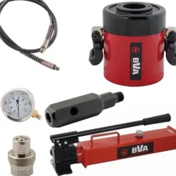 BVA Hydraulics 100 Ton Hydraulic Cylinder Set - HC10003T Cylinder and P2301 Hand Pump SP23-10003T