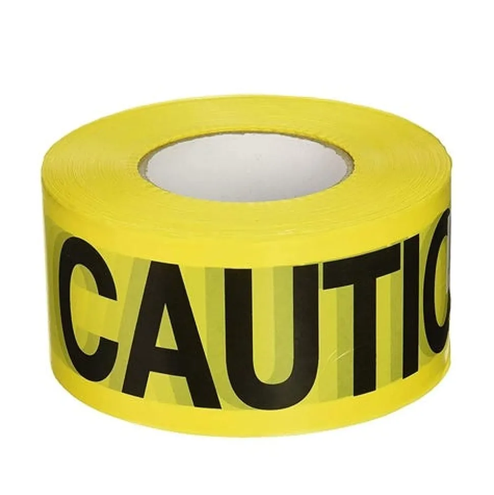 CH Hanson 1000' 5 Mil Caution Caution Yellow Barricade Tape 16000
