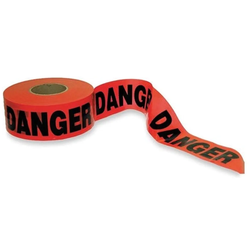 CH Hanson 1000' 2 Mil Red Danger Danger Barricade Tape 16003