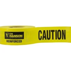 CH Hanson 500' Yellow Caution Barricade Tape; Reinforced; 5 mil 16030