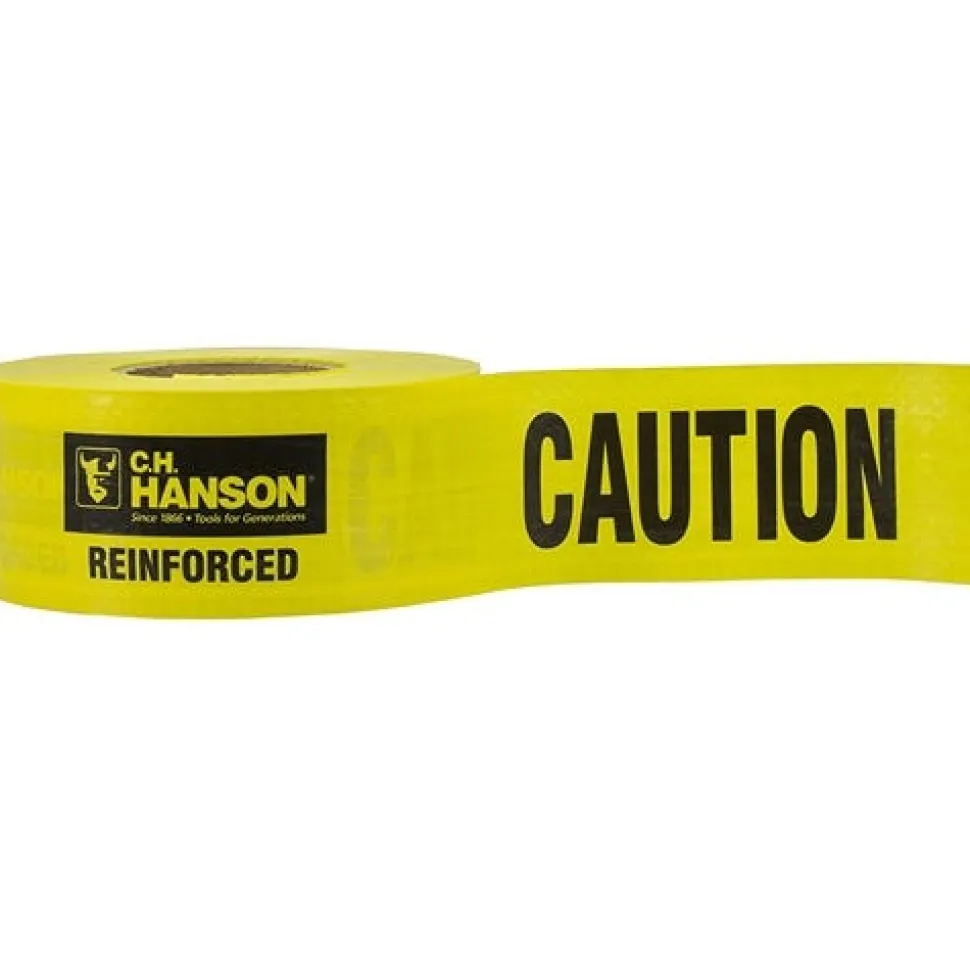 CH Hanson 500' Yellow Caution Barricade Tape; Reinforced; 5 mil 16030