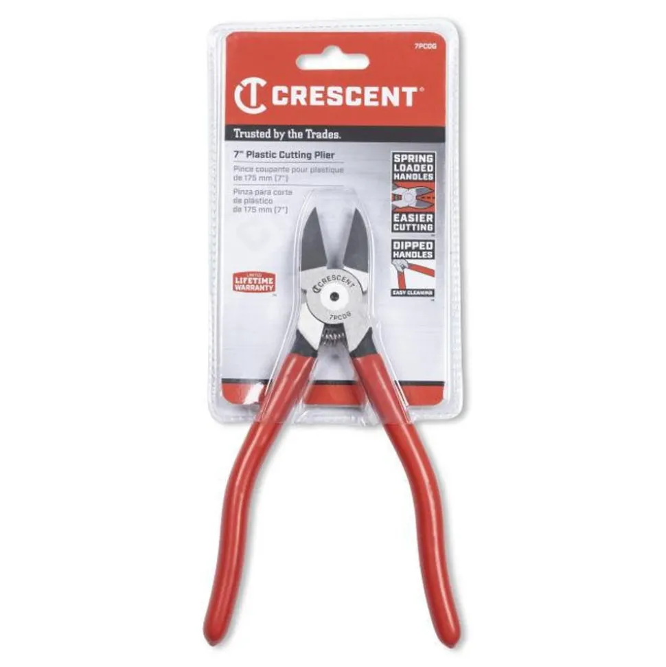 Crescent 7" Plastic Cutting Plier Dipped Grip 7PCDG