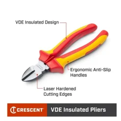 Crescent 8" VDE Insulated Lineman's Pliers 8LMVDE