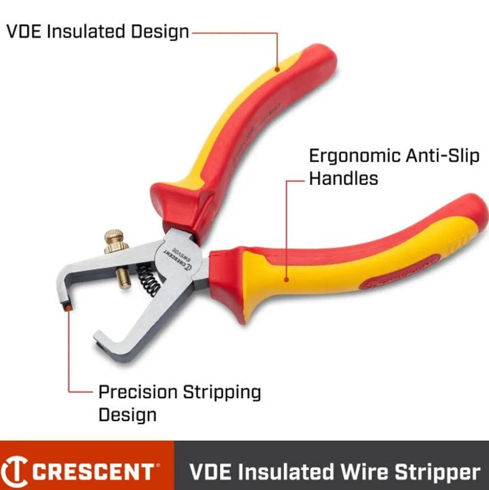 Crescent 6" VDE Insulated Wire Stripper Pliers 6WSVDE