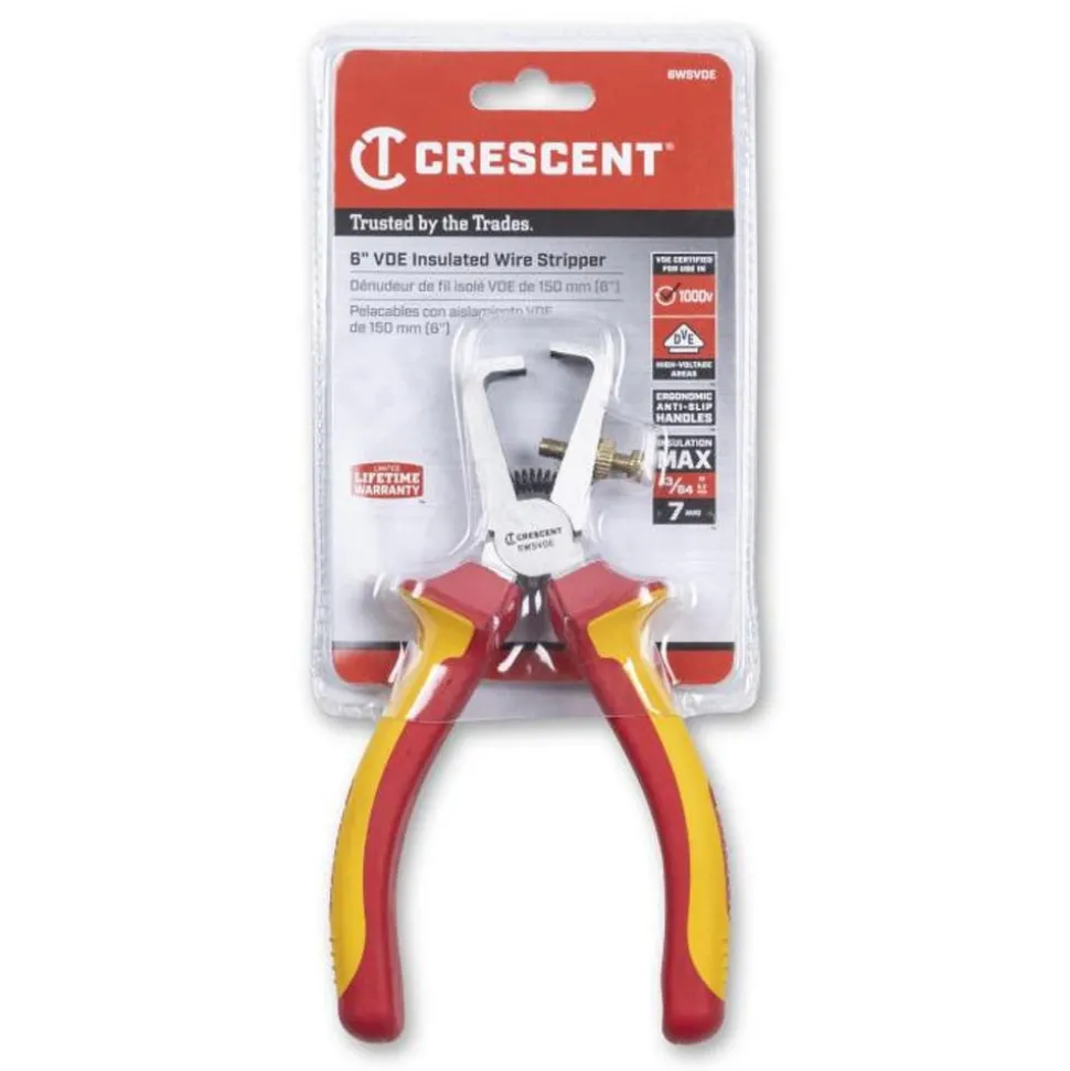 Crescent 6" VDE Insulated Wire Stripper Pliers 6WSVDE