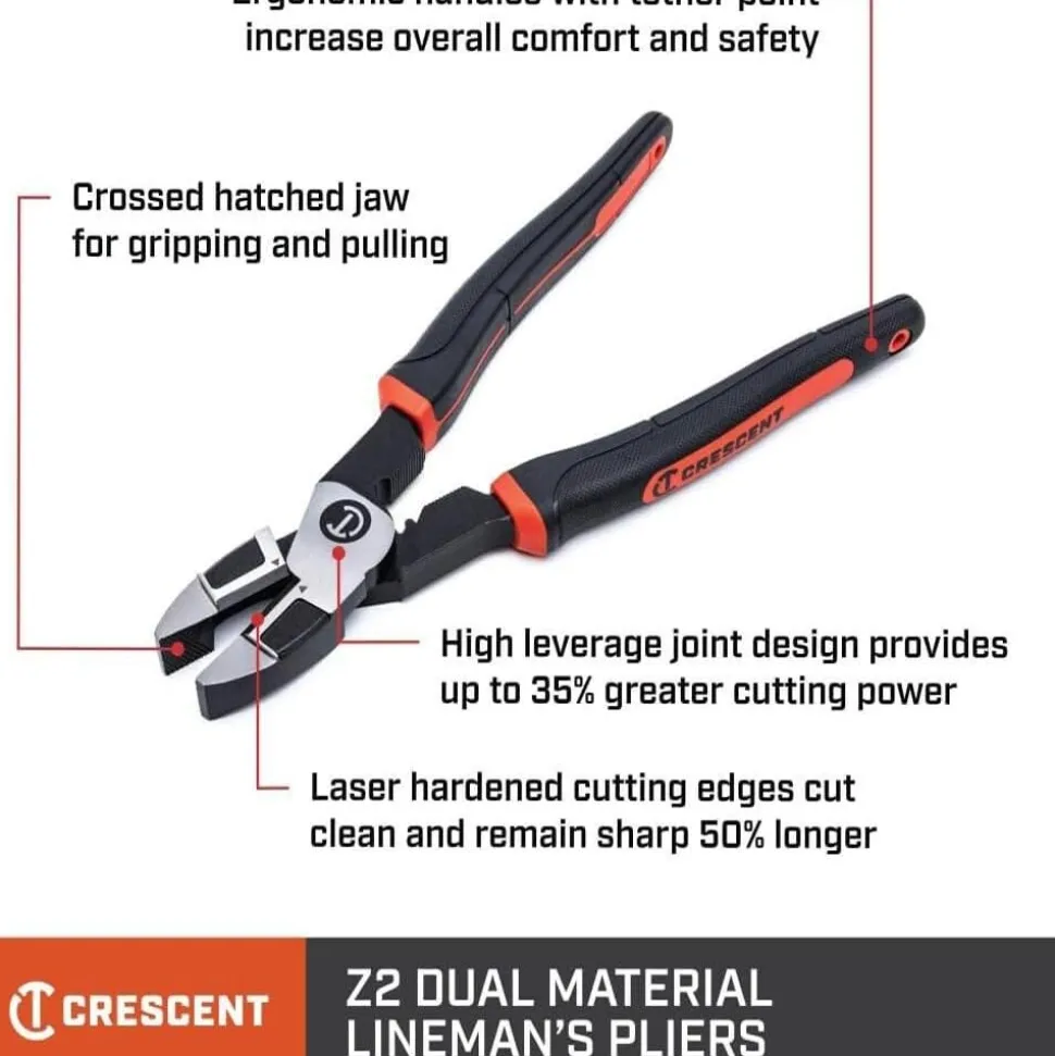 Crescent 9-1/2" Z2 Linesman Pliers Z20509CG-06