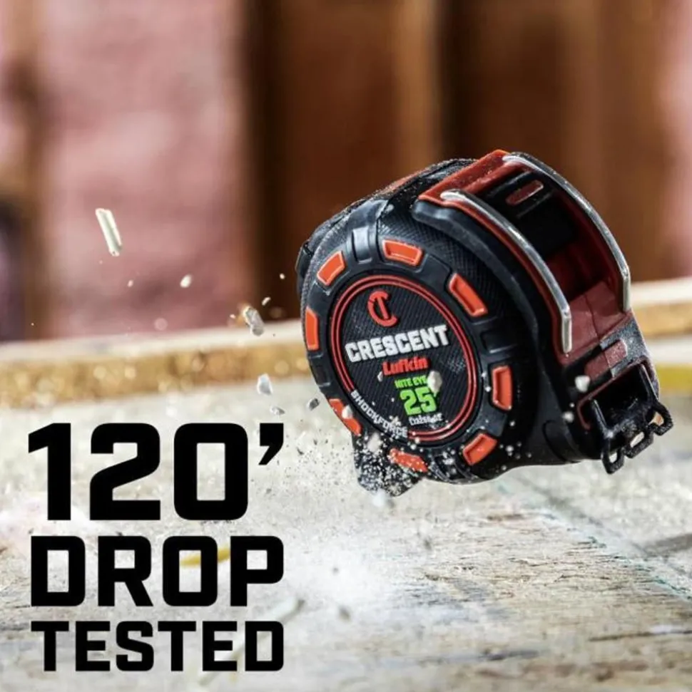 Crescent Tools 1-1/4" x 25' SHOCKFORCE NITE EYE Tape Measure (2 Pack) L1325BSET2V-02