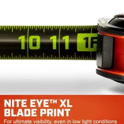 Crescent Tools 1-1/4" x 25' WORKHORSE NITE EYE Magnetic Tape Measure LM1125NE