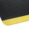 Crown Anti-Fatigue Matting 9/16" 2'x3' Industrial Deck Plate Dry Area Black/Yellow CD 0023YB