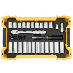 DeWalt 85 Piece 3/8" & 1/2" Drive Mechanic Tool Set w/ ToughSystem 2.0 Tray & Lid DWMT45403