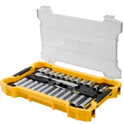 DeWalt 85 Piece 3/8" & 1/2" Drive Mechanic Tool Set w/ ToughSystem 2.0 Tray & Lid DWMT45403