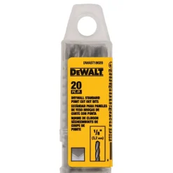 DeWalt 1/8" Standard Drywall Point Cut-Out Bits (20 Pack) DWAST18020