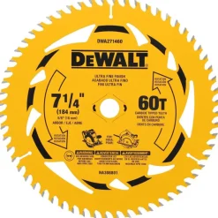 DeWalt 7-1/4" 60T Circular Saw Blade with 5/8 Inch Arbor DWA271460