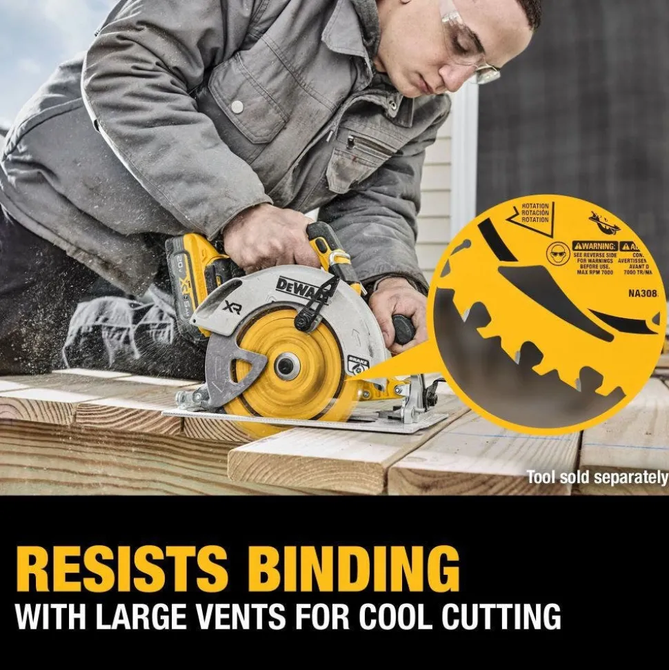 DeWalt 7-1/4" 60T Circular Saw Blade with 5/8 Inch Arbor DWA271460