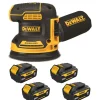 DeWalt 20 V MAX Brushless 5" Random Orbit Sander With 20V MAX* 3Ah Battery (4 Pack) DW-DCB200-4-DW-DCW210B