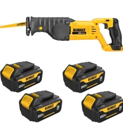 DeWalt 20 V Max Li-ion Reciprocating Saw With 20V MAX* 3Ah Battery (4 PK) DW-DCB200-4-DW-DCS380B