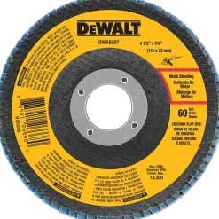 DeWalt 4-1/2" X 7/8" Flap Disc Zirconia T29 60 Grit DWA8207