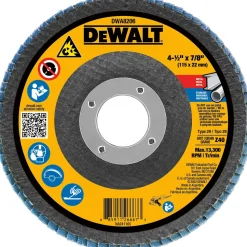 DeWalt 4-1/2" X 7/8" Flap Disc Zirconia T27 40 Grit DWA8206