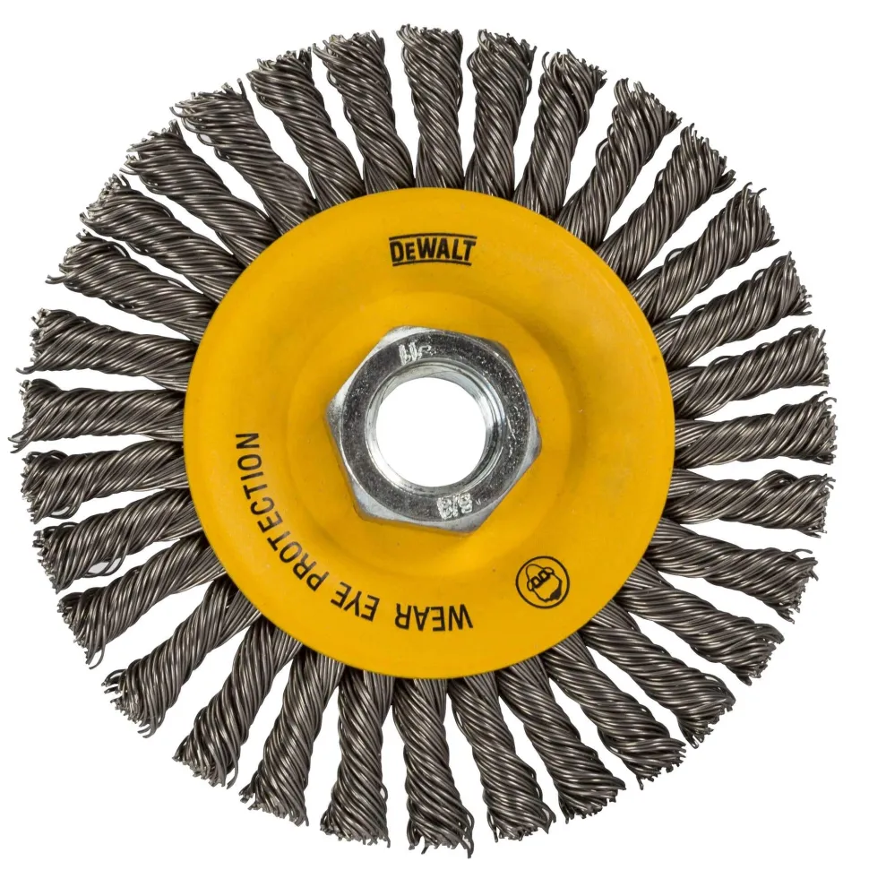 DeWalt 4" X 5/8" Wire Wheel .020" Stainless Stringer DW49204B
