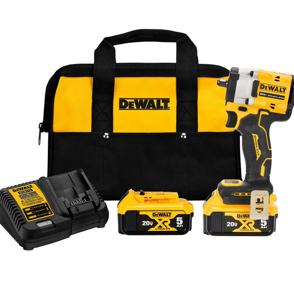 DeWalt Atomic 20V Max 3/8" Cordless Impact Wrench 2 Battery Kit w/ Hog Ring Anvil DCF923P2