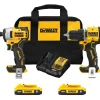 DeWalt ATOMIC 20V MAX Brushless 1/2" Hammer Drill Driver, 1/4" Impact Driver Kit DCK226D2