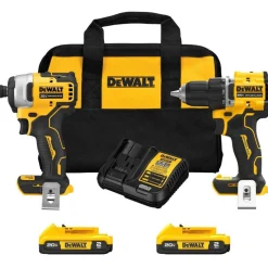 DeWalt ATOMIC 20V MAX Brushless 1/2" Hammer Drill Driver, 1/4" Impact Driver Kit DCK226D2
